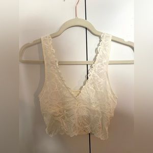NWOT Aerie | Longline Ribbed and Lace Bralette